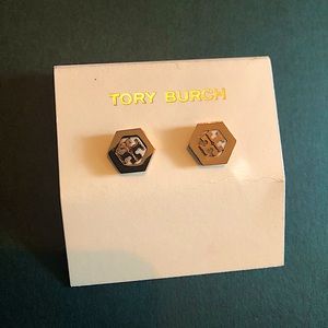 Tory Burch Logo Stud Earrings